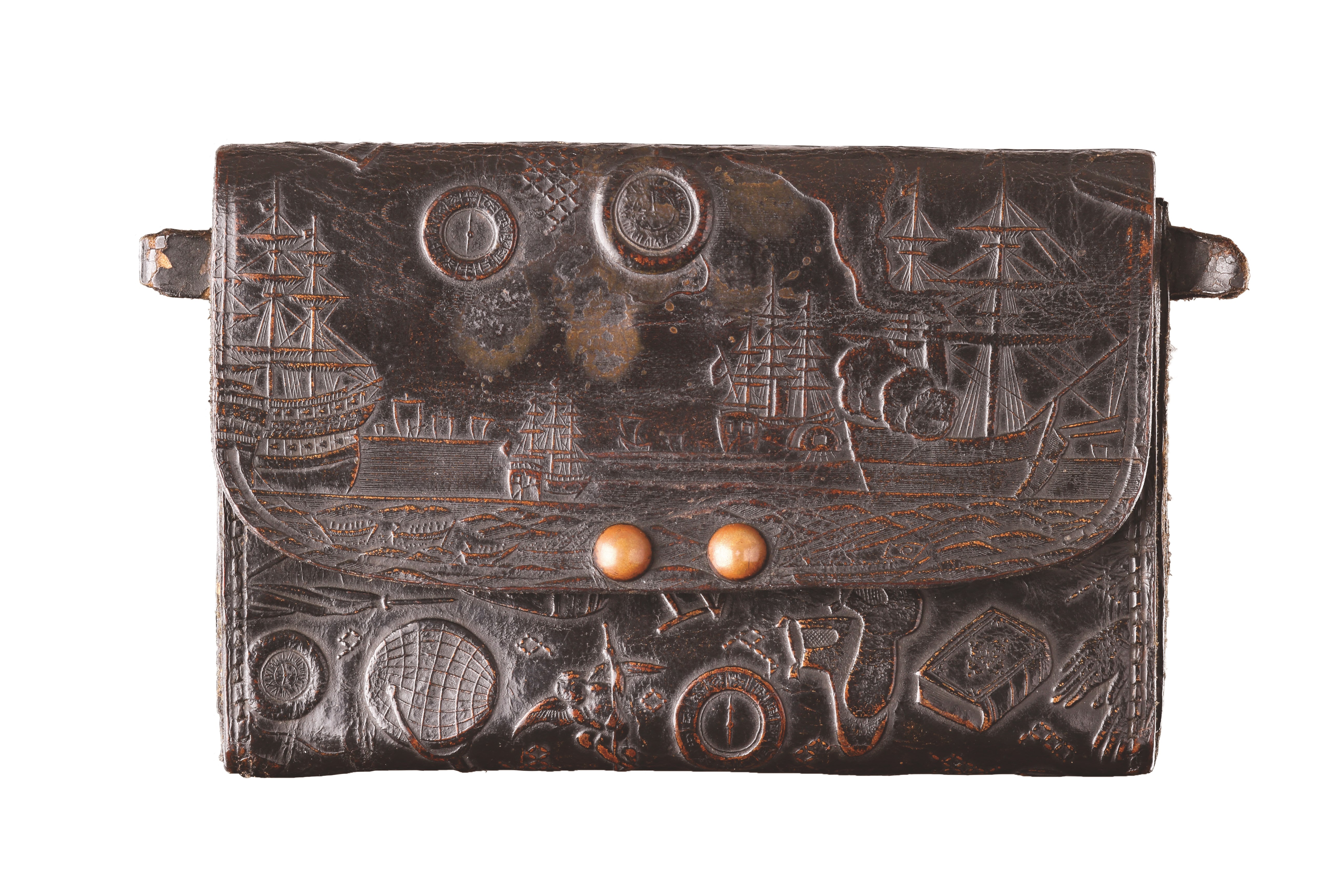 An Unusual Namban Leather Wallet 